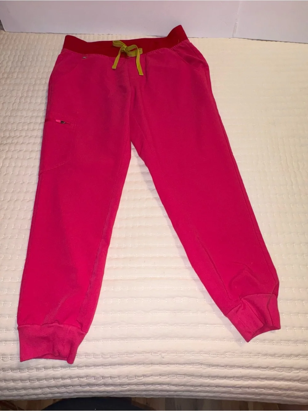 Figs | Pants & Jumpsuits | Figs Hot Pink Jogger Sweatpants With Lime ...